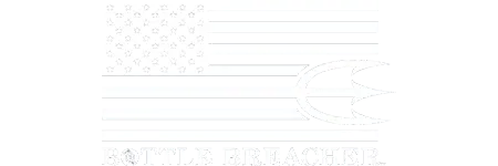 Bottle Breacher logo featuring American flag and breacher tip, highlighting U.S.-made tactical gear and veteran-founded brand collaboration