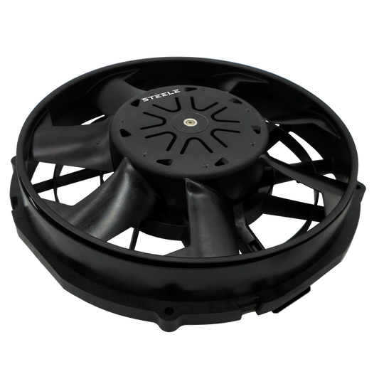 STEELE High-Powered 12-inch Pro Series Brushless Fan – PWM-Controlled Flush Mount Electric Fan
