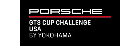 Porsche GT3 Cup Challenge USA by Yokohama logo, reflecting STEELE’s presence in elite GT racing
